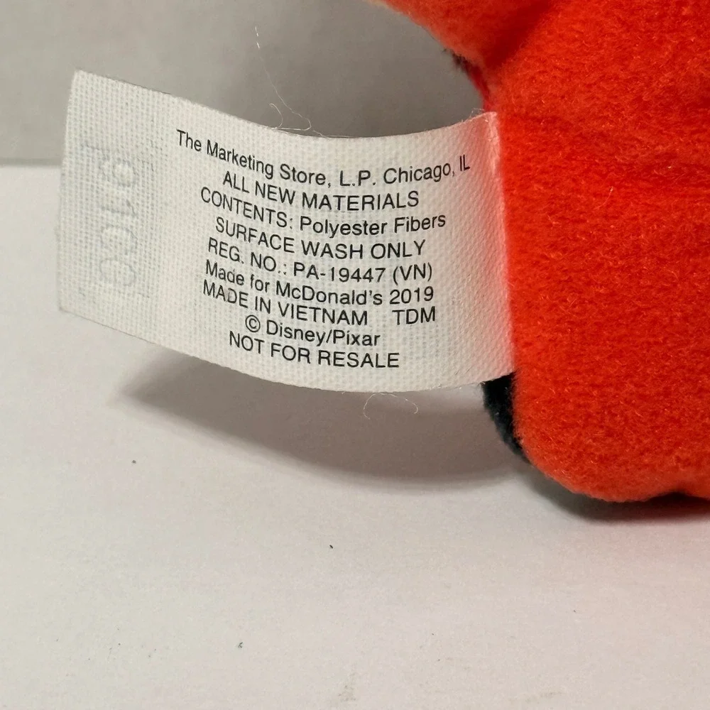 Disney Pixar The Incredibles Jack-Jack Plush Clip On McDonald's Toy 2019 Red 4in